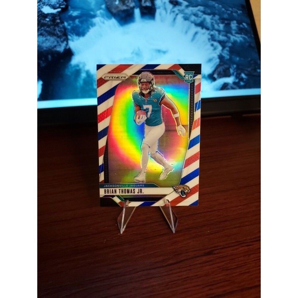 2024 Panini Prizm Brian Thomas Jr. #314 Red White & Blue Prizm Rookie (RC)